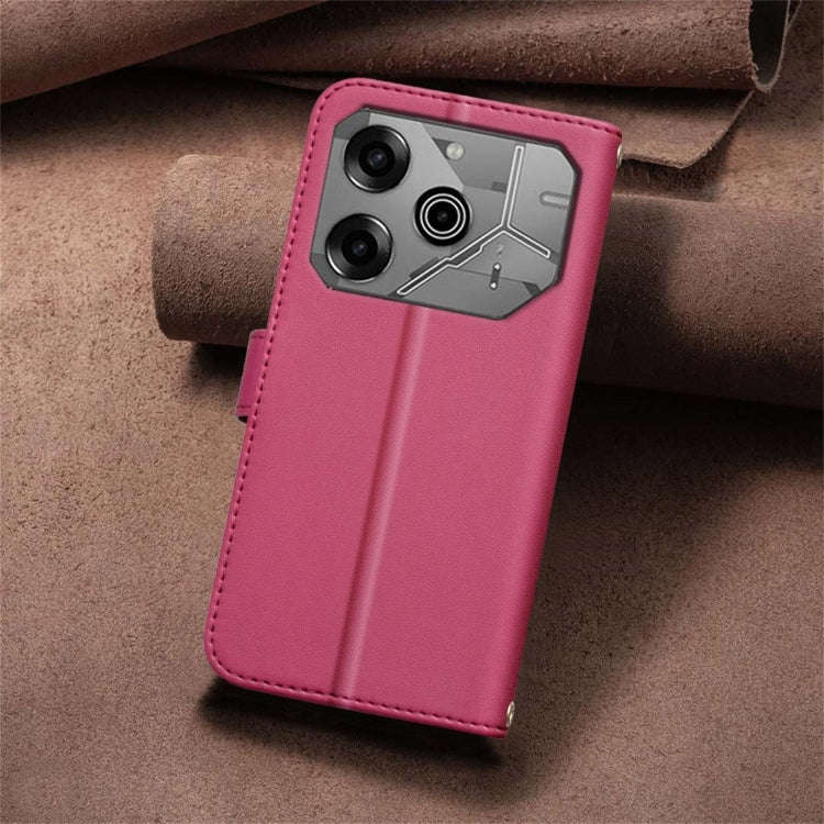 For Tecno Pova 6 / 6 Pro 5G Square Texture Leather Phone Case(Red)