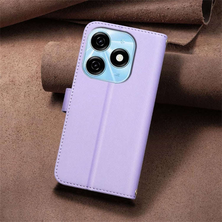 For Tecno Spark 20 Square Texture Leather Phone Case(Purple)