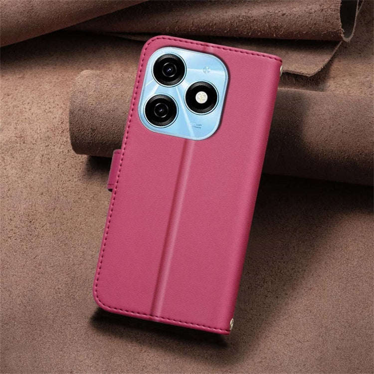 For Tecno Spark 20 Square Texture Leather Phone Case(Red)