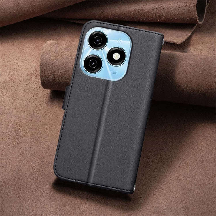 For Tecno Spark 20 Square Texture Leather Phone Case(Black)