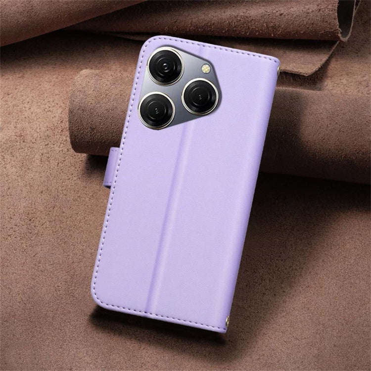For Tecno Spark 20 Pro Square Texture Leather Phone Case(Purple)