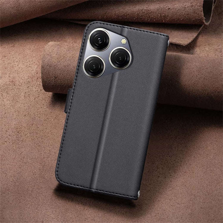 For Tecno Spark 20 Pro Square Texture Leather Phone Case(Black)