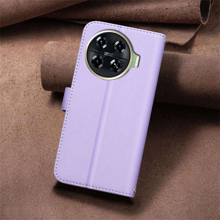 For Tecno Spark 20 Pro+ Square Texture Leather Phone Case(Purple)