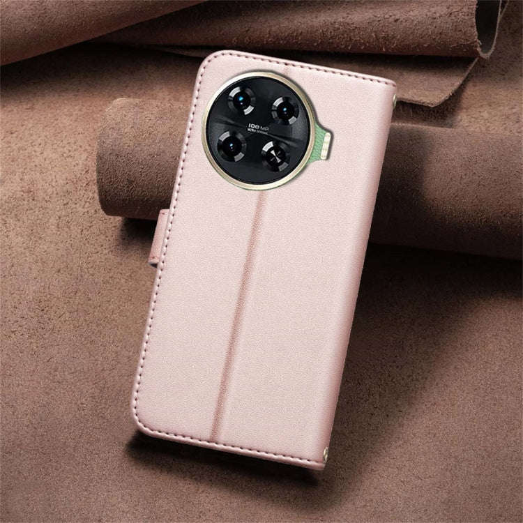 For Tecno Spark 20 Pro+ Square Texture Leather Phone Case(Rose Gold)