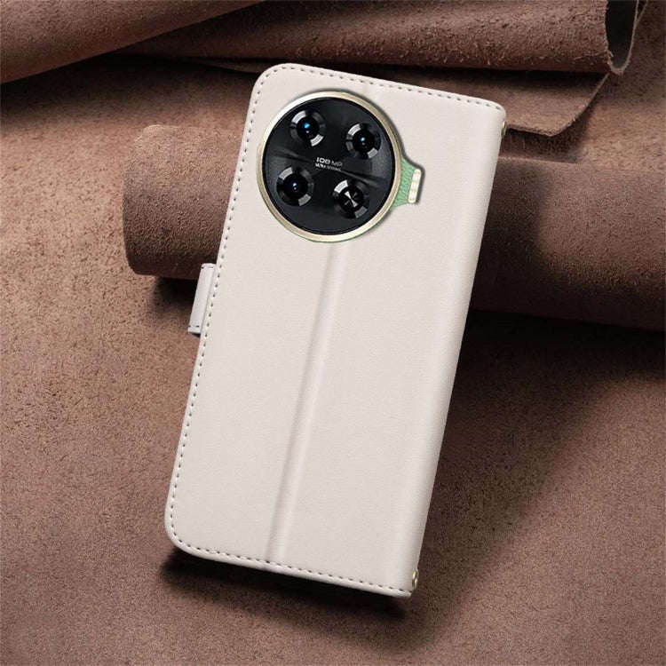For Tecno Spark 20 Pro+ Square Texture Leather Phone Case(Beige)