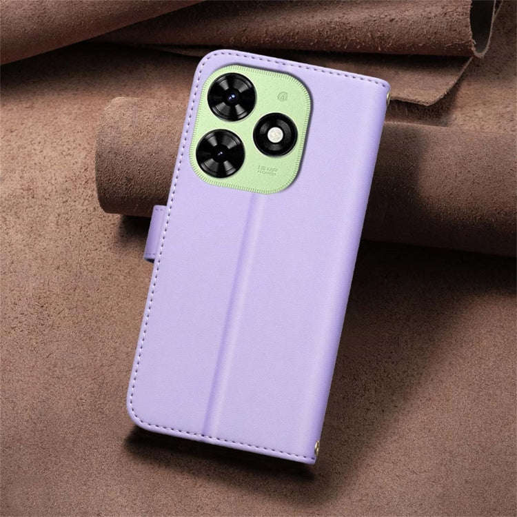 For Tecno Spark Go 2024 / 20C / Pop 8 Square Texture Leather Phone Case(Purple)