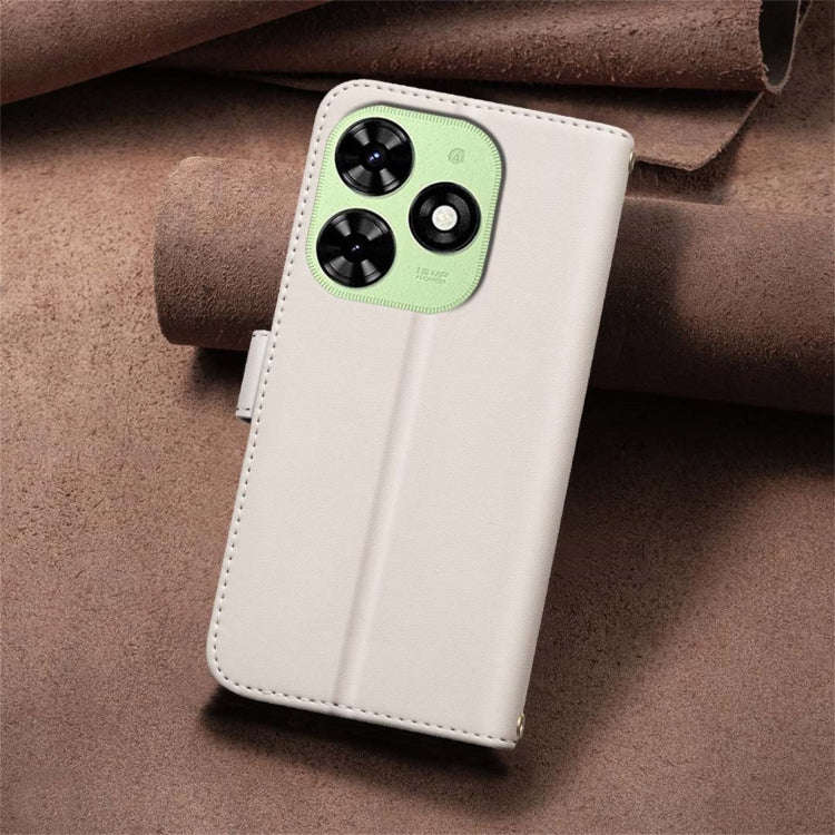 For Tecno Spark Go 2024 / 20C / Pop 8 Square Texture Leather Phone Case(Beige)