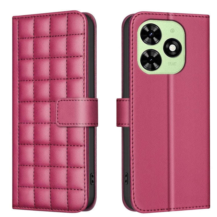 For Tecno Spark Go 2024 / 20C / Pop 8 Square Texture Leather Phone Case(Red)