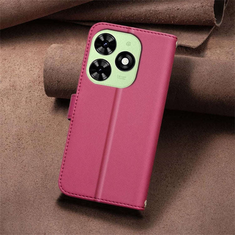 For Tecno Spark Go 2024 / 20C / Pop 8 Square Texture Leather Phone Case(Red)