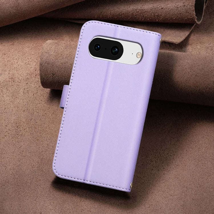 For Google Pixel 8 Square Texture Leather Phone Case(Purple)