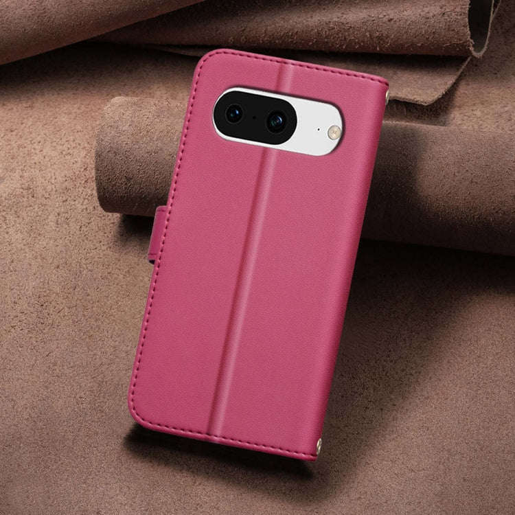 For Google Pixel 8 Square Texture Leather Phone Case(Red)