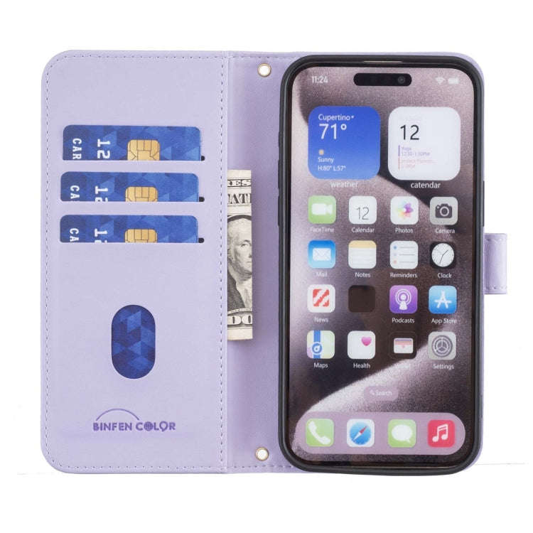 For Google Pixel 8a Square Texture Leather Phone Case(Purple)