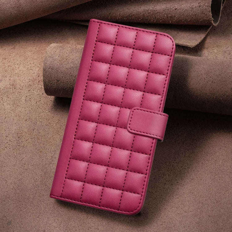For Google Pixel 8a Square Texture Leather Phone Case(Red)