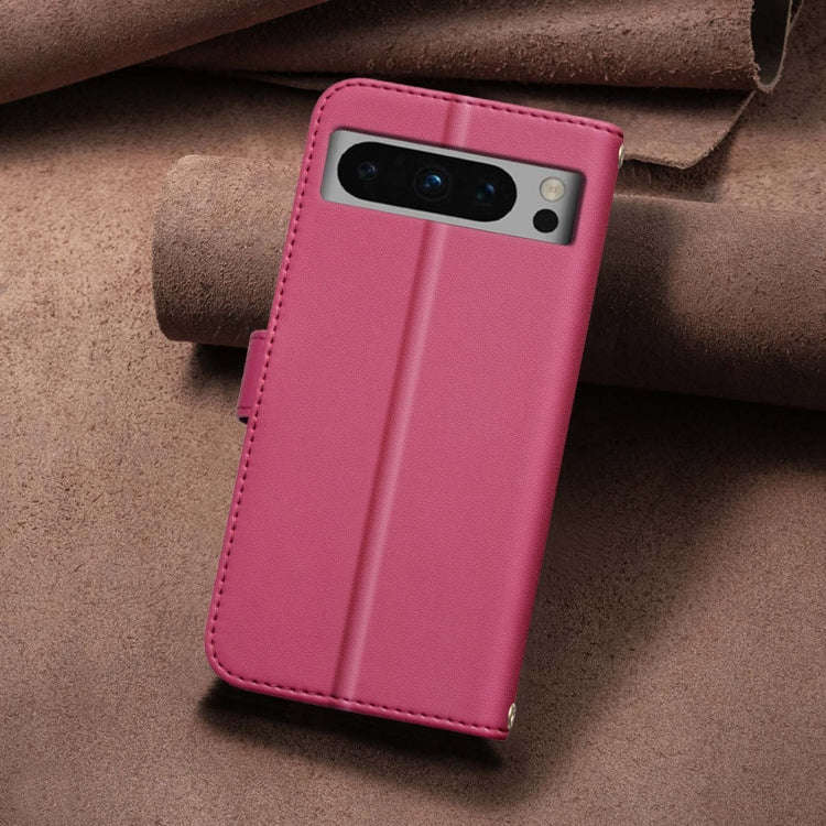 For Google Pixel 8 Pro Square Texture Leather Phone Case(Red)