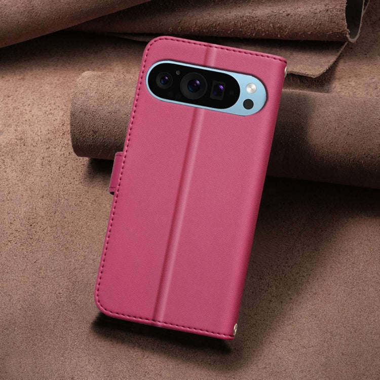 For Google Pixel 9 Square Texture Leather Phone Case(Red)
