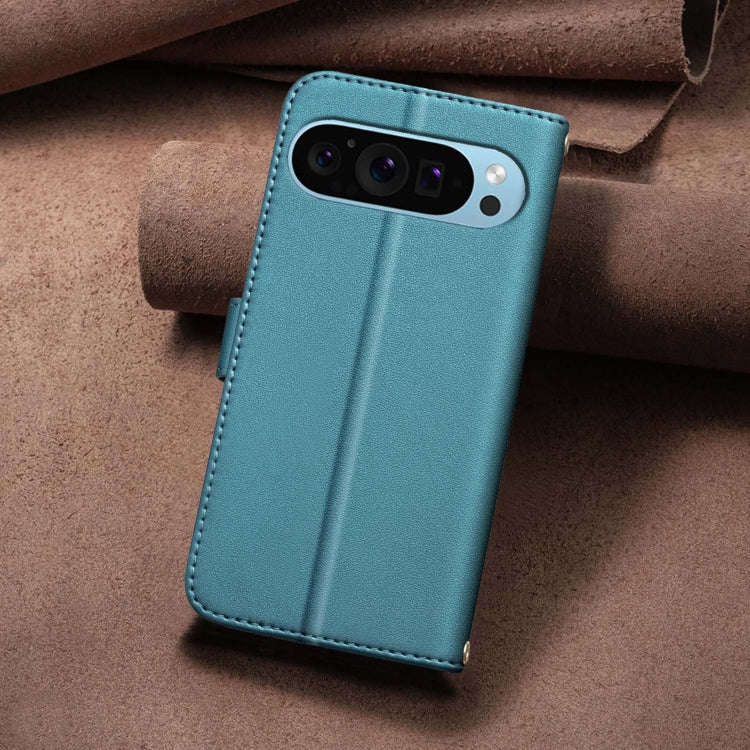 For Google Pixel 9 Pro Square Texture Leather Phone Case(Green)