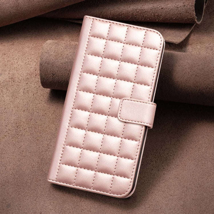 For Google Pixel 9 Pro Square Texture Leather Phone Case(Rose Gold)