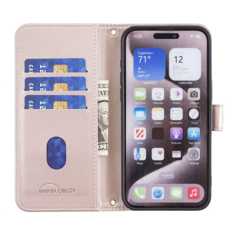 For Google Pixel 9 Pro Square Texture Leather Phone Case(Rose Gold)