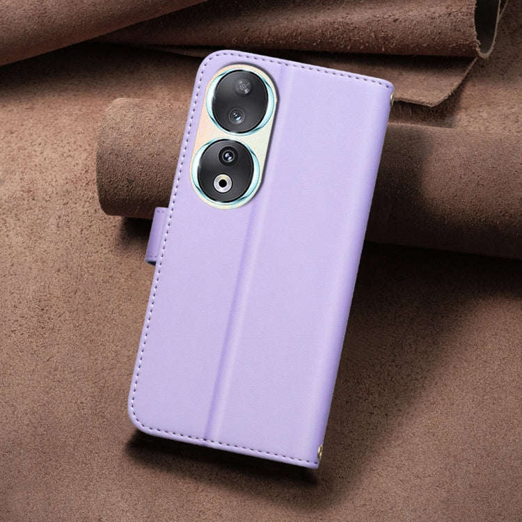 For Honor 90 5G Square Texture Leather Phone Case(Purple)