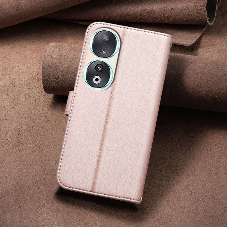 For Honor 90 5G Square Texture Leather Phone Case(Rose Gold)
