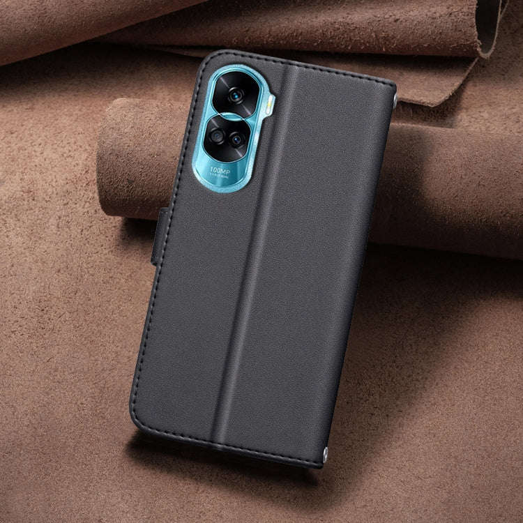 For Honor 90 Lite / X50i Square Texture Leather Phone Case(Black)