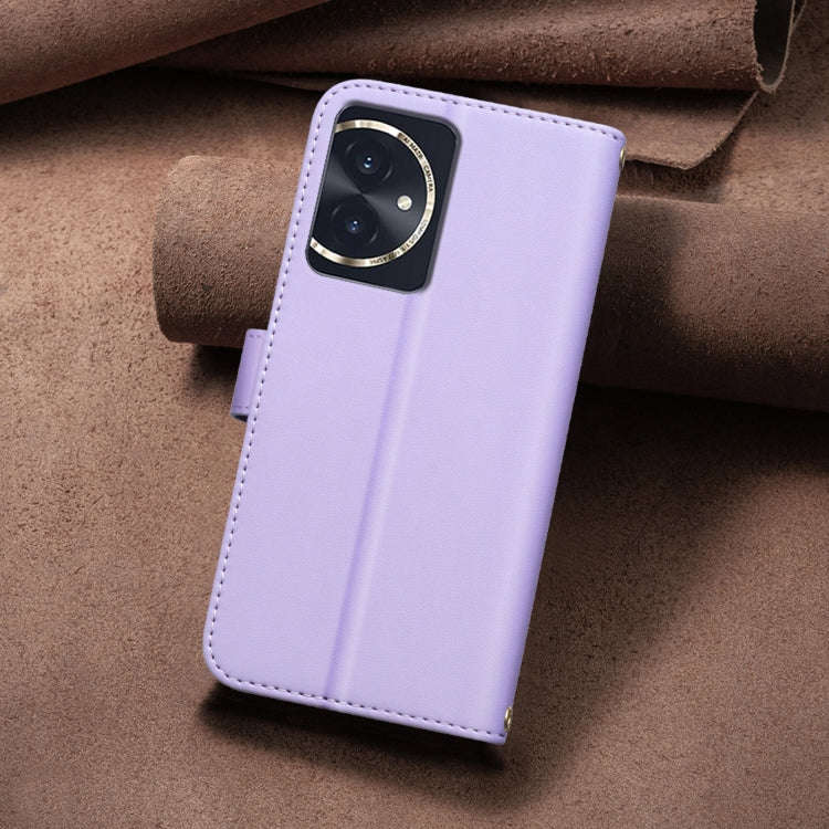 For Honor 100 Square Texture Leather Phone Case(Purple)