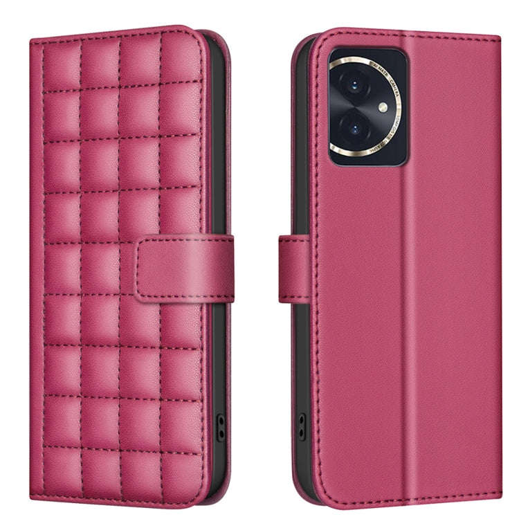 For Honor 100 Square Texture Leather Phone Case(Red)