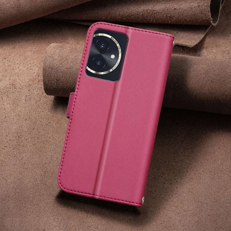 For Honor 100 Square Texture Leather Phone Case(Red)