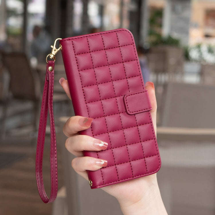 For Honor 100 Square Texture Leather Phone Case(Red)