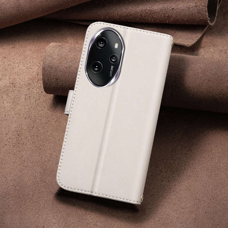 For Honor 100 Pro Square Texture Leather Phone Case(Beige)