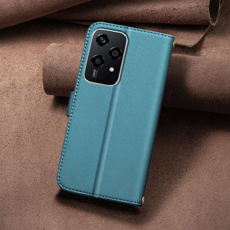 For Honor 200 Lite Global Square Texture Leather Phone Case(Green)