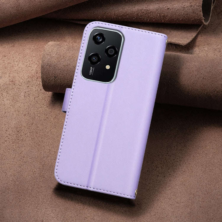 For Honor 200 Lite Global Square Texture Leather Phone Case(Purple)