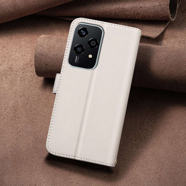 For Honor 200 Lite Global Square Texture Leather Phone Case(Beige)