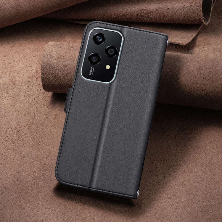 For Honor 200 Lite Global Square Texture Leather Phone Case(Black)