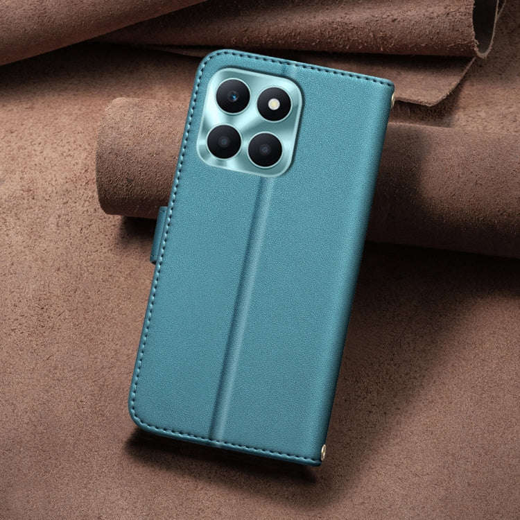 For Honor X6a Square Texture Leather Phone Case(Green)