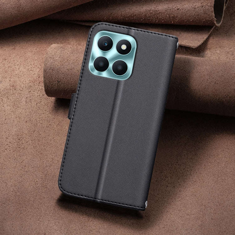 For Honor X6a Square Texture Leather Phone Case(Black)