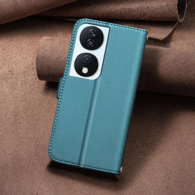 For Honor X7b Square Texture Leather Phone Case(Green)