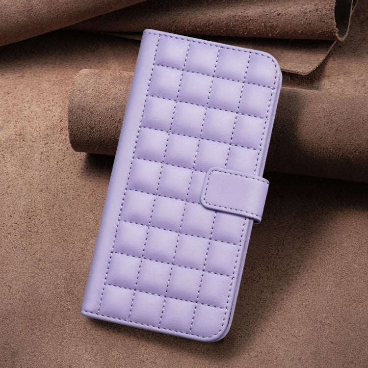 For Honor X7b Square Texture Leather Phone Case(Purple)