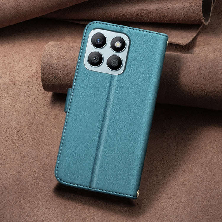 For Honor X8b Square Texture Leather Phone Case(Green)
