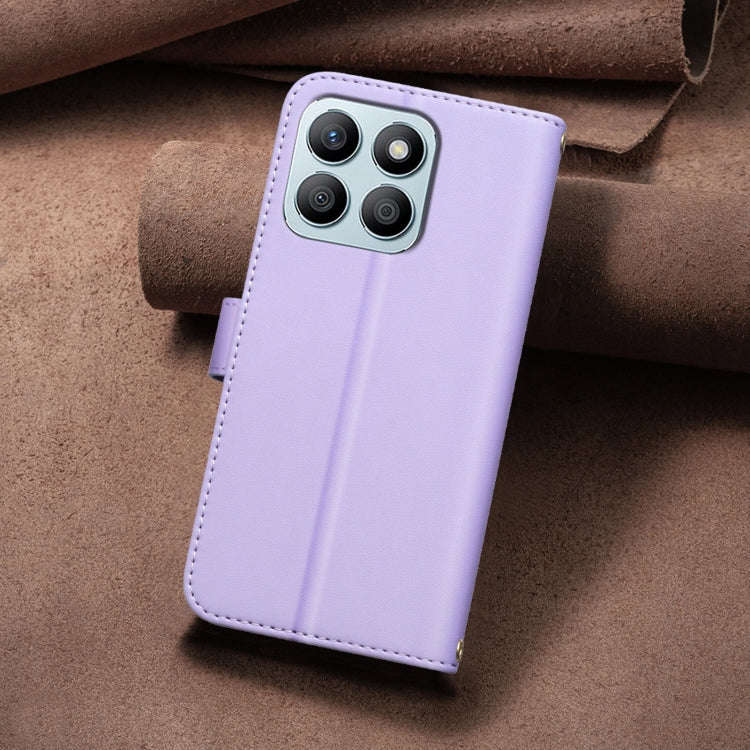 For Honor X8b Square Texture Leather Phone Case(Purple)