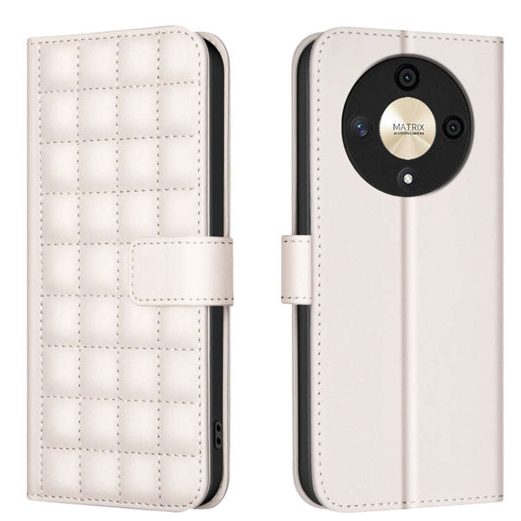For Honor X9b / Magic6 Lite Square Texture Leather Phone Case(Beige)