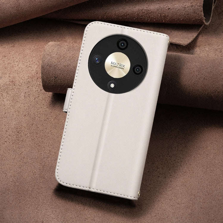 For Honor X9b / Magic6 Lite Square Texture Leather Phone Case(Beige)