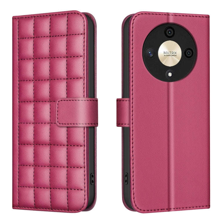 For Honor X9b / Magic6 Lite Square Texture Leather Phone Case(Red)