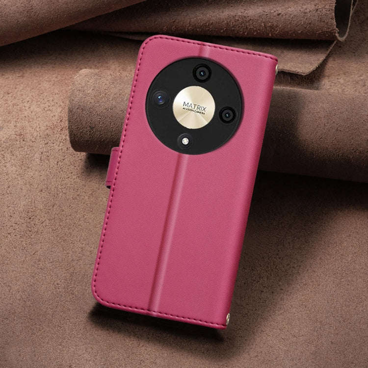 For Honor X9b / Magic6 Lite Square Texture Leather Phone Case(Red)