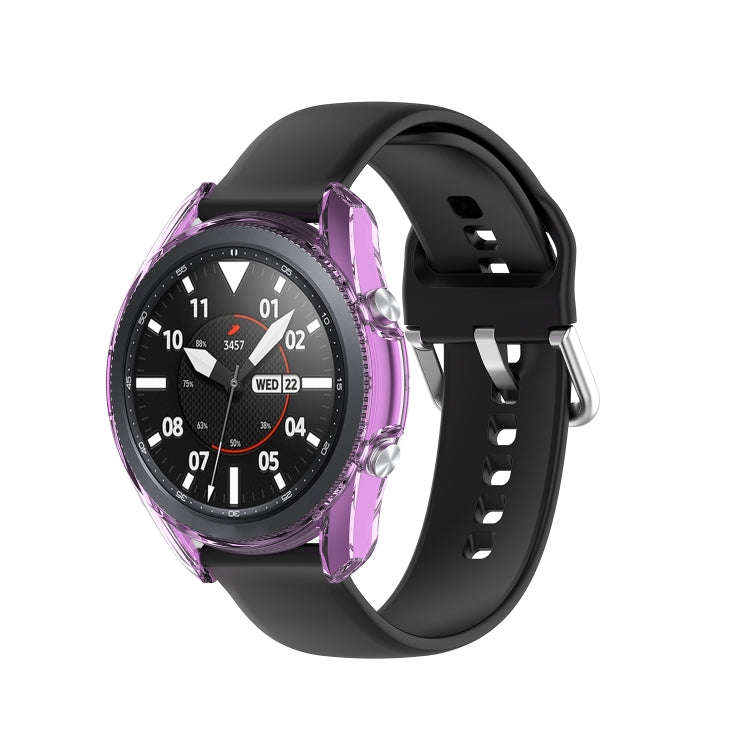 For Samsung Galaxy Watch 3 41mm Transparent TPU Watch Case(Purple)