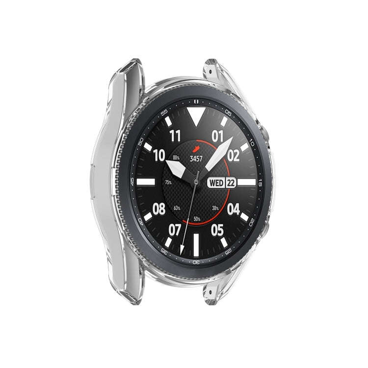 For Samsung Galaxy Watch 3 45mm Transparent TPU Watch Protective Case(White)