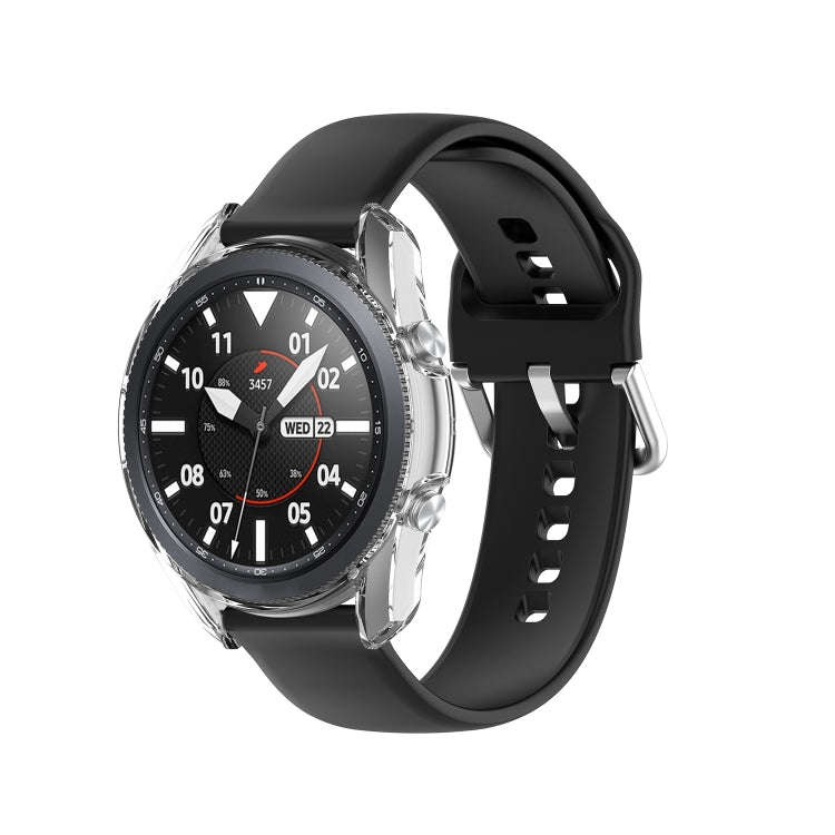 For Samsung Galaxy Watch 3 45mm Transparent TPU Watch Protective Case(White)