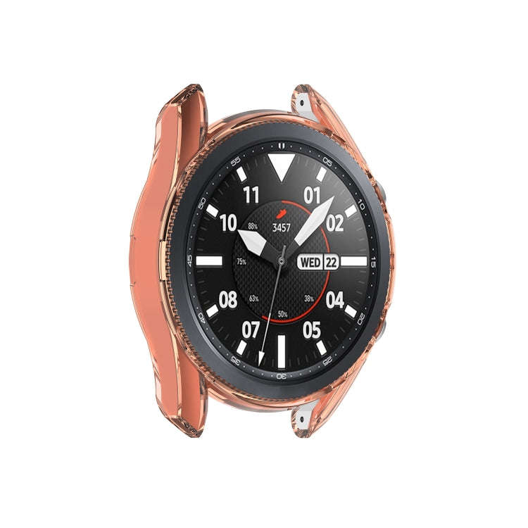 For Samsung Galaxy Watch 3 45mm Transparent TPU Watch Protective Case(Orange)