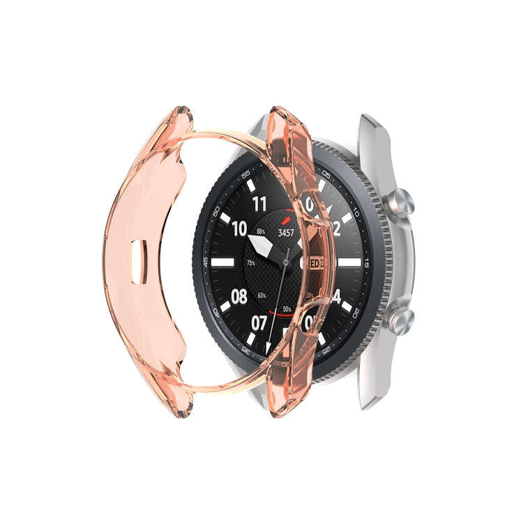 For Samsung Galaxy Watch 3 45mm Transparent TPU Watch Protective Case(Orange)