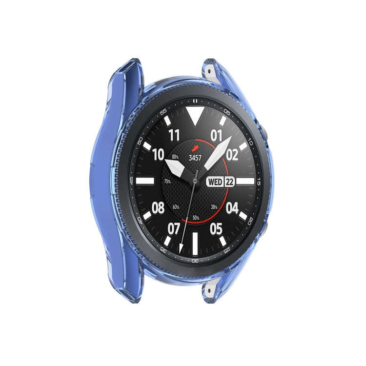For Samsung Galaxy Watch 3 45mm Transparent TPU Watch Protective Case(Blue)